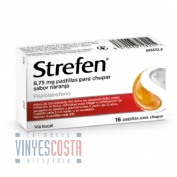 STREFEN 8,75 MG PASTILLAS PARA CHUPAR SABOR NARANJA , 16 pastillas