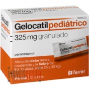 GELOCATIL PEDIATRICO 325 mg granulado , 12 sobres