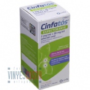 CINFATOS EXPECTORANTE 2 mg/ml + 20 mg/ml SOLUCION ORAL, 1 frasco de 200 ml