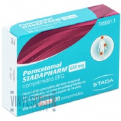 PARACETAMOL STADAPHARM 650 MG COMPRIMIDOS EFG 20 comprimidos