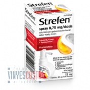 STREFEN SPRAY 8,75 MG/DOSIS SOLUCION PARA PULVERIZACION BUCAL SABOR MIEL Y LIMON 1 frasco de 15 ml