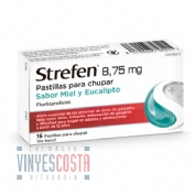 STREFEN 8,75 MG PASTILLAS PARA CHUPAR SABOR MIEL Y EUCALIPTO, 16 pastillas