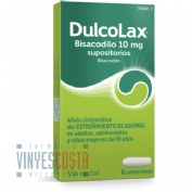 DULCOLAX BISACODILO 10 MG SUPOSITORIOS, 6 supositorios