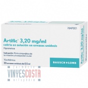 ARTIFIC 3,20 mg/ml COLIRIO EN SOLUCION EN ENVASE  UNIDOSIS , 30 envases unidosis de 0,5 ml
