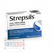 STREPSILS CON LIDOCAINA PASTILLAS PARA CHUPAR , 24 pastillas