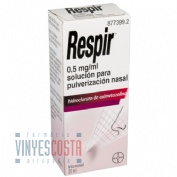RESPIR 0,5 mg/ml SOLUCION PARA PULVERIZACION NASAL , 1 frasco de 20 ml (Frasco+bomba pulverizadora)