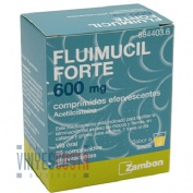 FLUIMUCIL FORTE 600 mg COMPRIMIDOS EFERVESCENTES , 20 comprimidos