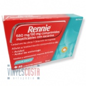 RENNIE  680 MG/80 MG COMPRIMIDOS MASTICABLES CON SACARINA , 48 comprimidos