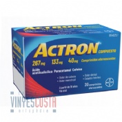 ACTRON COMPUESTO 267 MG/133 MG/40 MG COMPRIMIDOS EFERVESCENTES , 20 comprimidos