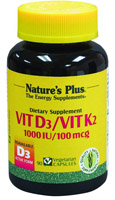 VITAMINA D3 / VITAMINA K2 90 CAP. NATURE'S PLUS