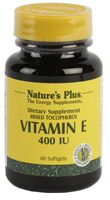VITAMINA E 400 UI 60 PER. NATURE'S PLUS