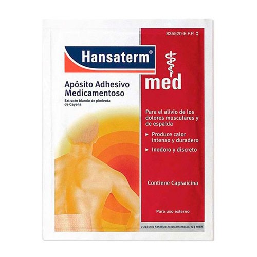 HANSATERM 4,8 MG APÓSITO ADHESIVO MEDICAMENTOSO 2 apositos 12 x 18 cm